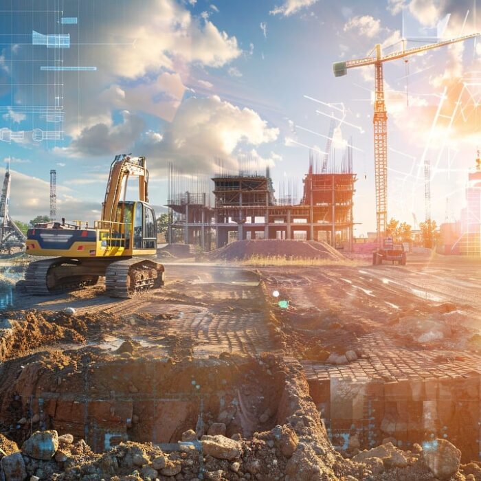ai generated, construction, excavator, technology, augmented reality, digital overlay, holographic, machinery, construction site, heavy equipment, blueprint, modern construction, innovation, digital technology, clear sky, construction equipment, earthmoving, site work, industrial, outdoor, advanced tech, building, project, excavation, digital interface, construction machinery, construction, construction, construction, construction, construction
